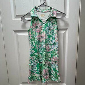 Girls Lily Pulitzer Spearmint Blossom Views Dania Dress UPF50+